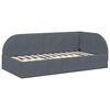 vidaXL Estructura de Cama Esquina con Colch&oacute;n 2 pcs Gris Terciopelo