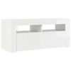vidaXL Mueble de TV con luces LED blanco brillante 90x35x40 cm