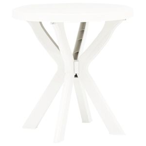 vidaXL Mesa bistro blanca pl&aacute;stico &Oslash;70 cm