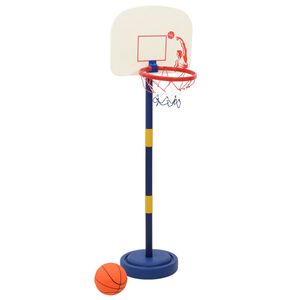 vidaXL Canasta de baloncesto ajustable con pelota y bomba 90/121 cm