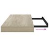 vidaXL Estante flotante de pared MDF color roble 60x23,5x3,8 cm