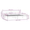 vidaXL Estructura de cama sin colch&oacute;n madera maciza 200x200 cm