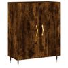 vidaXL Aparador de madera de ingenier&iacute;a roble ahumado 69,5x34x90 cm