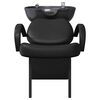 vidaXL Silla de Shampoo Manual Negro 63 x 141 x 92 cm PVC