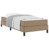 vidaXL Estructura de cama con colch&oacute;n Capuchino 90 x 190 cm tela