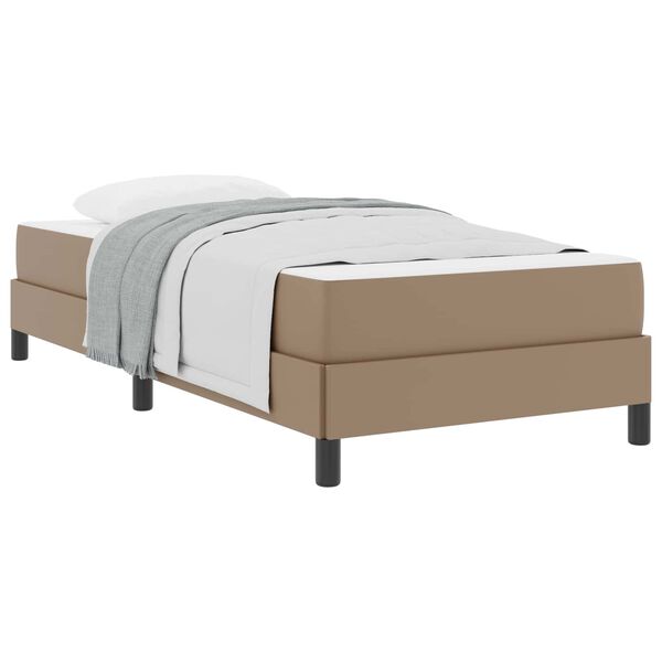vidaXL Estructura de cama con colch&oacute;n Capuchino 90 x 190 cm tela
