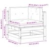 vidaXL Sof&aacute; de esquina de jard&iacute;n Pino macizo Marr&oacute;n Cera