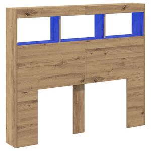 vidaXL Cabecero Roble artesanal 120 x 17 x 102 cm Madera contrachapada