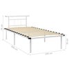 vidaXL Estructura de cama sin colchón metal blanco 100x200 cm