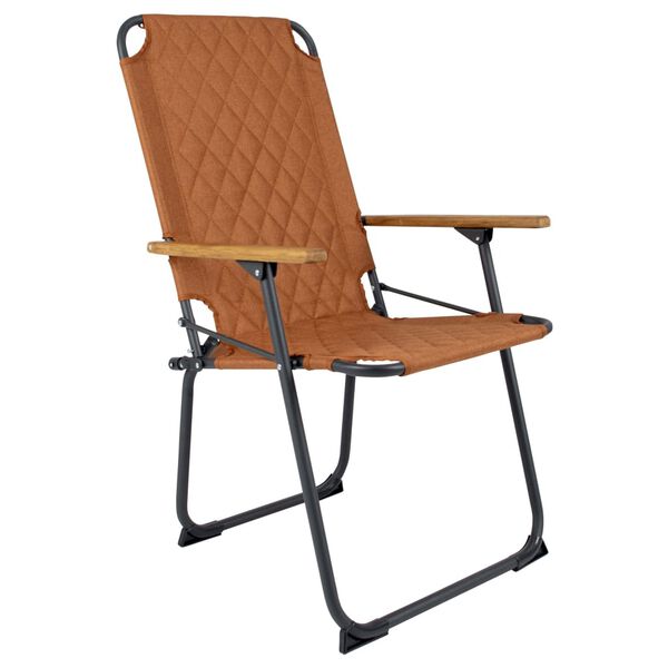 Bo-Camp Silla plegable de camping Jefferson color arcilla