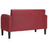 vidaXL Sof&aacute; Loveseat rojo vino 110 cm cuero sint&eacute;tica