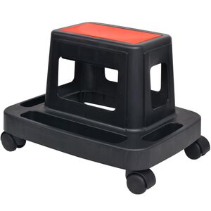 vidaXL Taburete para mec&aacute;nicos giratorio con almacenamiento 150 kg