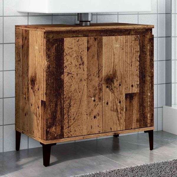 vidaXL Mueble de lavabo madera de ingenier&iacute;a envejecida 58x33x60 cm