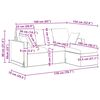 vidaXL Sof&aacute; Rosa Dimensiones generales: 178 x 134 x 80 cm (An x P x A)