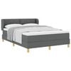 vidaXL Cama tipo Box Spring con cabecera Gris oscuro 160 x 200 cm tela