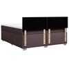 vidaXL Cama box spring con colch&oacute;n tela marr&oacute;n oscuro 180x200 cm