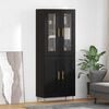 vidaXL Aparador alto 2 pcs Roble Negro 69,5 x 34 x 180 cm