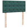 vidaXL Cama box spring con colchón terciopelo verde oscuro 90x200 cm