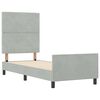vidaXL Cama tipo Box Spring Gris claro 80 x 200 cm Terciopelo