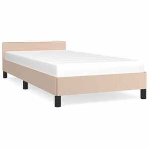 vidaXL Estructura de cama con cabecero sin colch&oacute;n capuchino 80x200 cm