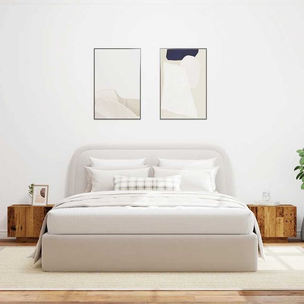 vidaXL Mesita de noche madera contrachapada madera vieja 100x35x40 cm