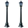 vidaXL Farolas de jard&iacute;n Preston 2 piezas 105 cm