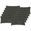 vidaXL Funda de almohada 12 uds. HEERLEN Gris oscuro 40 x 80 cm Boucl&eacute;