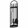 vidaXL Juego de herramientas para chimenea de 5 piezas, 23 x 15 x 66 cm, acero