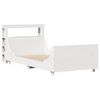 vidaXL Estructura de cama sin colch&oacute;n madera maciza blanca 75x190 cm