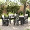 vidaXL Conjunto de Comedor de Jardín 5 pcs Marrón ratán sintético