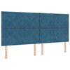 vidaXL Cama tipo Box Spring Azul oscuro 200 x 200 cm Terciopelo