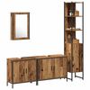 vidaXL Juego de muebles de ba&ntilde;o 4 pcs Marr&oacute;n Madera contrachapada