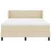 vidaXL Cama tipo Box Spring con colch&oacute;n Crema 140 x 200 cm tela
