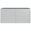 vidaXL Arriate de acero galvanizado plateado 160x80x77 cm