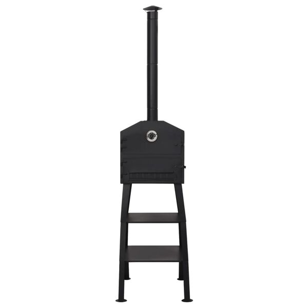 vidaXL Horno de pizza exterior carb&oacute;n 2 piedras de barro refractario