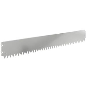 vidaXL Borde de C&eacute;sped 30 uds. 103 x 15 cm Acero Plateado