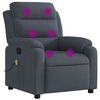 vidaXL Sill&oacute;n reclinable de masaje de terciopelo gris oscuro