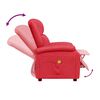 vidaXL Sillón de masaje de cuero sintético rojo