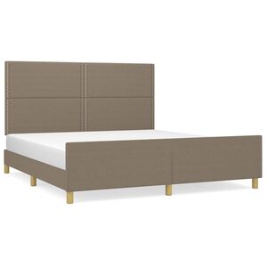 vidaXL Cama sin colch&oacute;n tela gris taupe 180x200 cm