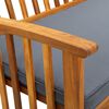 vidaXL Banco de jard&iacute;n con cojines 119 cm madera maciza de acacia