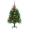 vidaXL Árbol de Navidad con 150 LED con soporte Verde 120 cm PE