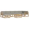 vidaXL Conjunto de sof&aacute;s de exterior 8 uds. Blanco y Gris Claro