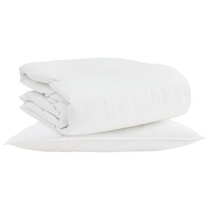 vidaXL Duvet 2 en 1 con almohada 2 uds. Pluma de pato