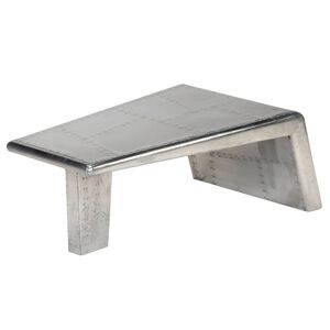 vidaXL Mesa de centro estilo aviador vintage de aluminio