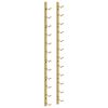 vidaXL Botellero de pared para 12 botellas hierro dorado