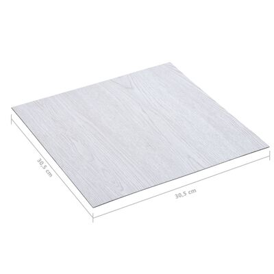 vidaXL Lamas para suelo autoadhesivas PVC blanco 5,11 m²