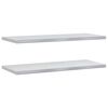 vidaXL Estantes de pared 2 uds acero inoxidable plateado 100x40 cm