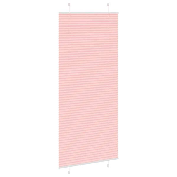 vidaXL Estor Plisado rosa 85x200 cm Tela Ancho 84,4 cm Poli&eacute;ster