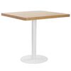 vidaXL Mesa de bistr&oacute; MDF marr&oacute;n claro 80x80 cm