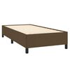 vidaXL Cama box spring con colch&oacute;n tela marr&oacute;n oscuro 90x200 cm